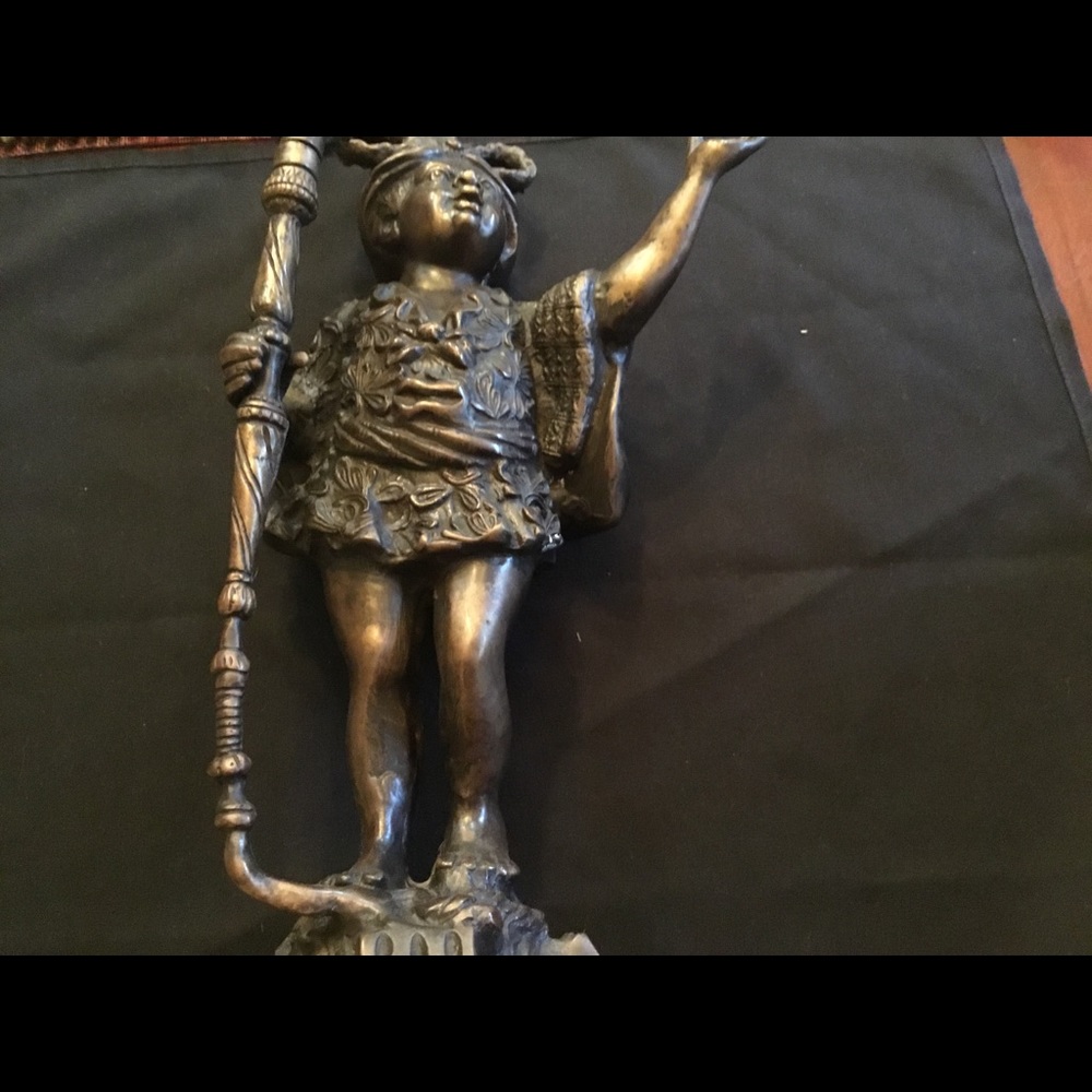 African Tribal Heavy Bronze Statue Sculptures 15” - Picture 7 of 8